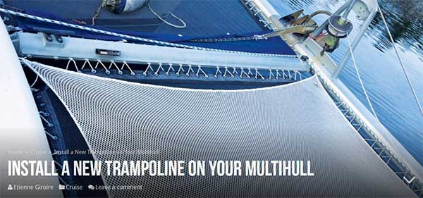 Install A New Trampoline on your Multihull